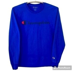 CHAMPION | Women’s Blue Long Sleeve Shirt Size Medium